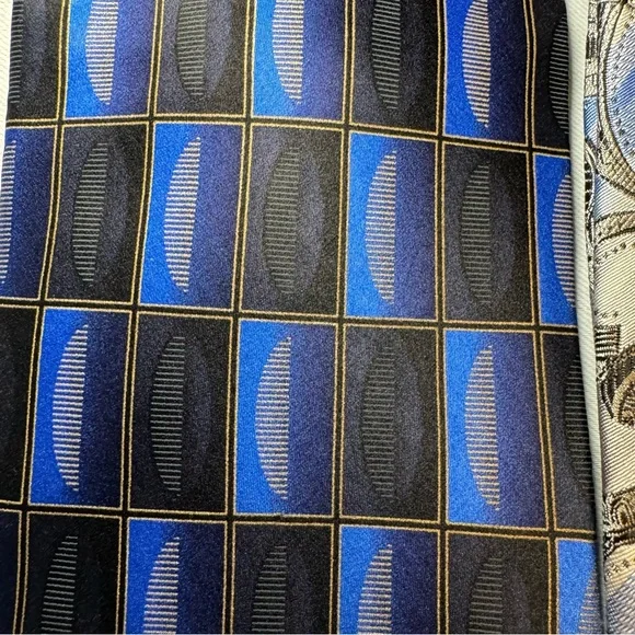 Jos. A. Bank and more Blue and Gray Silk and Linen Tie Collection Set of 5 ties - Picture 7 of 14
